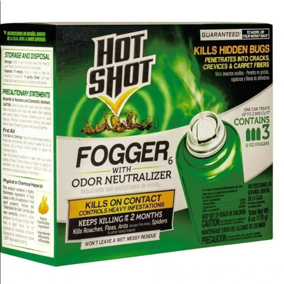 Hot Shot Fogger with Odor Neutralizer, Insect Killer, 2 Ounce Foggers 3 pack - Picture 2 of 2